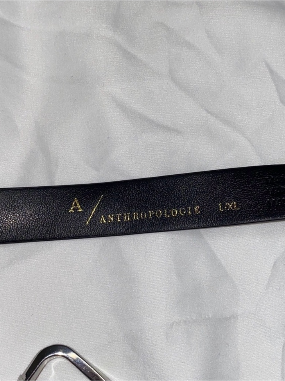 Anthropologie Tie Belt with Silver Buckle – Size L/XL – Man-Made Materials NWOT - Picture 4 of 4